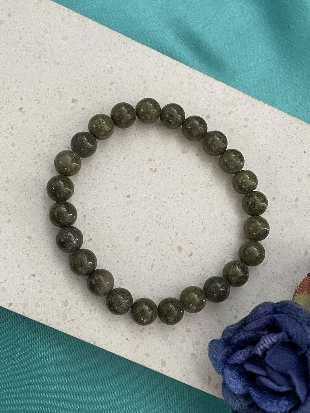 Digital Dress Room Jade Beaded Rakhi Lumba Bracelet