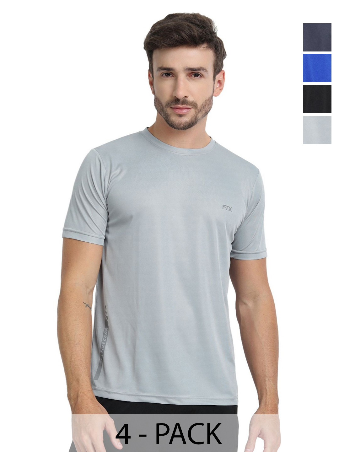 FTX Pack Of 4 Round Neck Dry Fit T-shirts