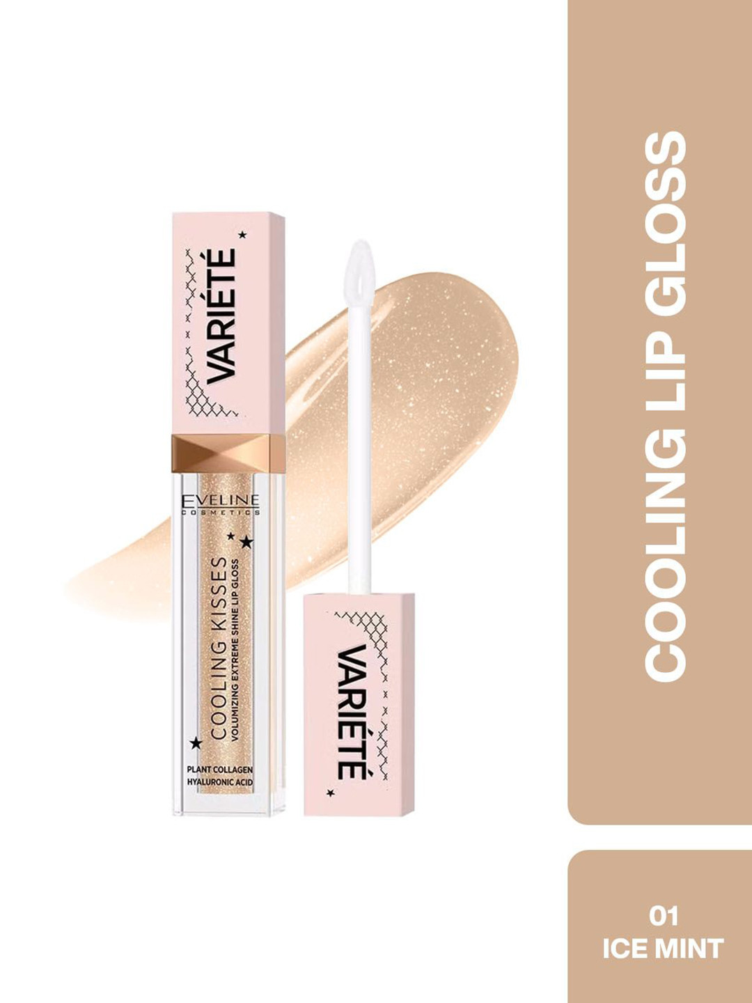 Eveline Cosmetics Variete Cooling Kissies Lip Gloss - 6.8 ml- Ice Mint 01