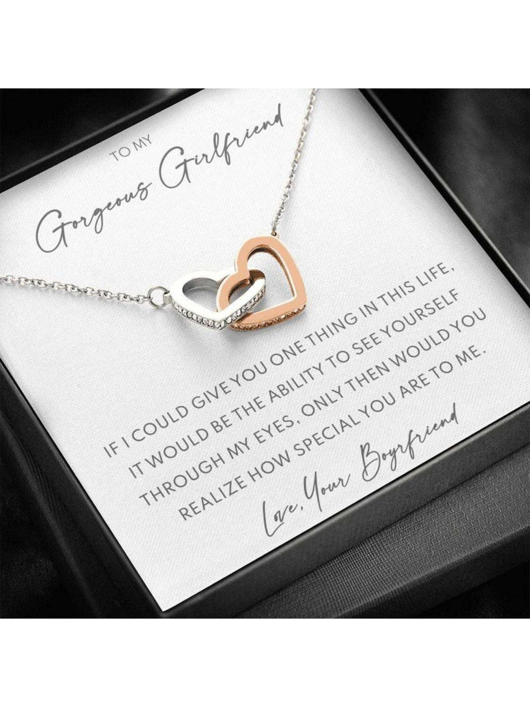 Rakva Sterling Silver Silver-Plated Heart shape Necklace with Zircon stone