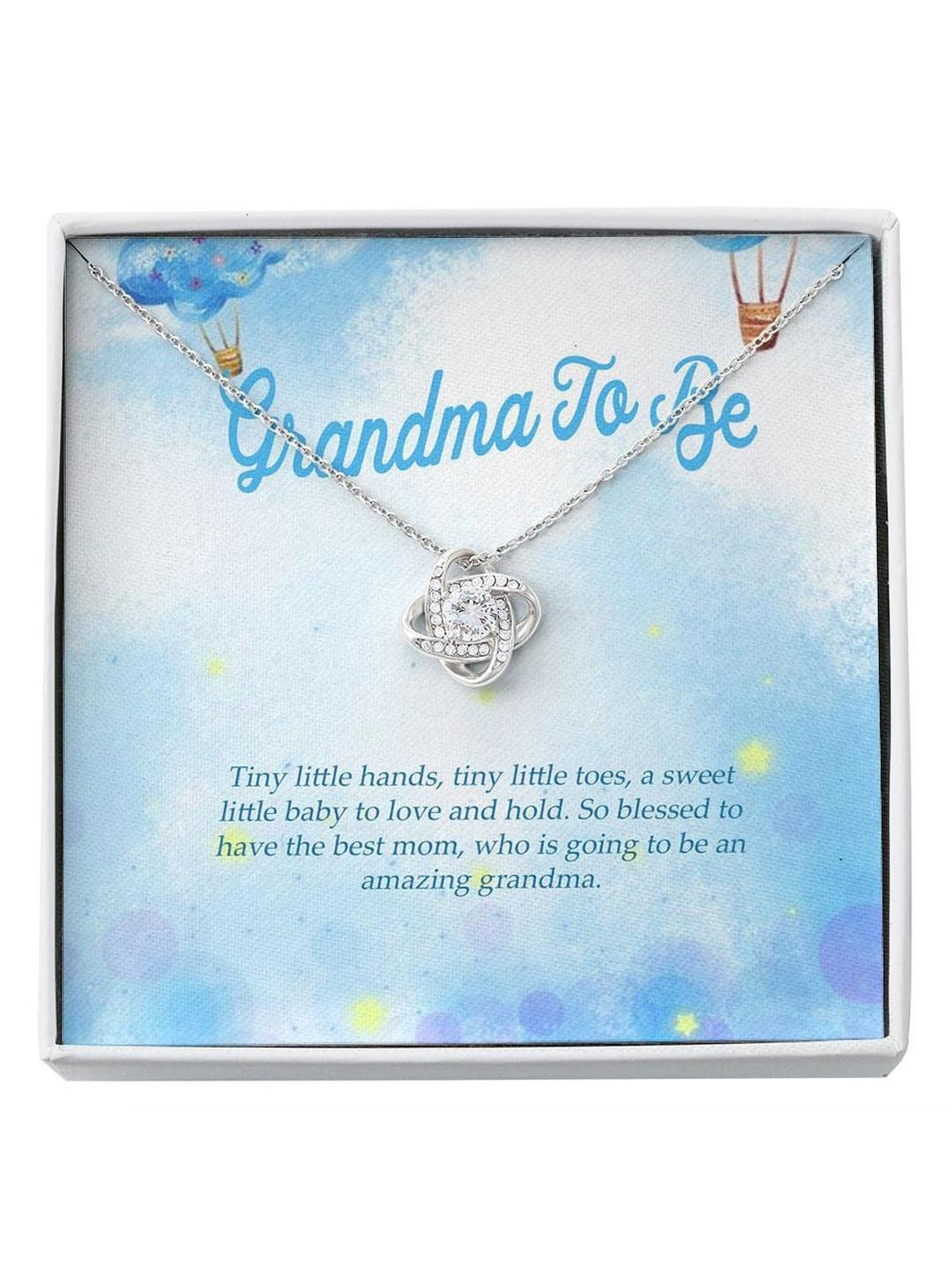 Sterling Silver Gift Grandmother Necklace, Sweet Grandma To Be Grandma Announcement Gift Baby Showe