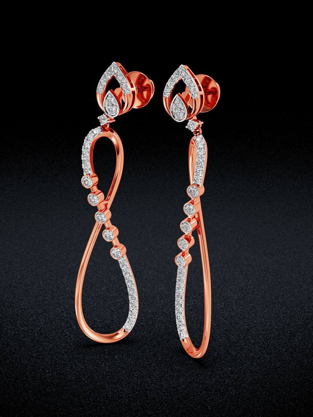 Joyalukkas Timeless Infinity Diamond Earrings
