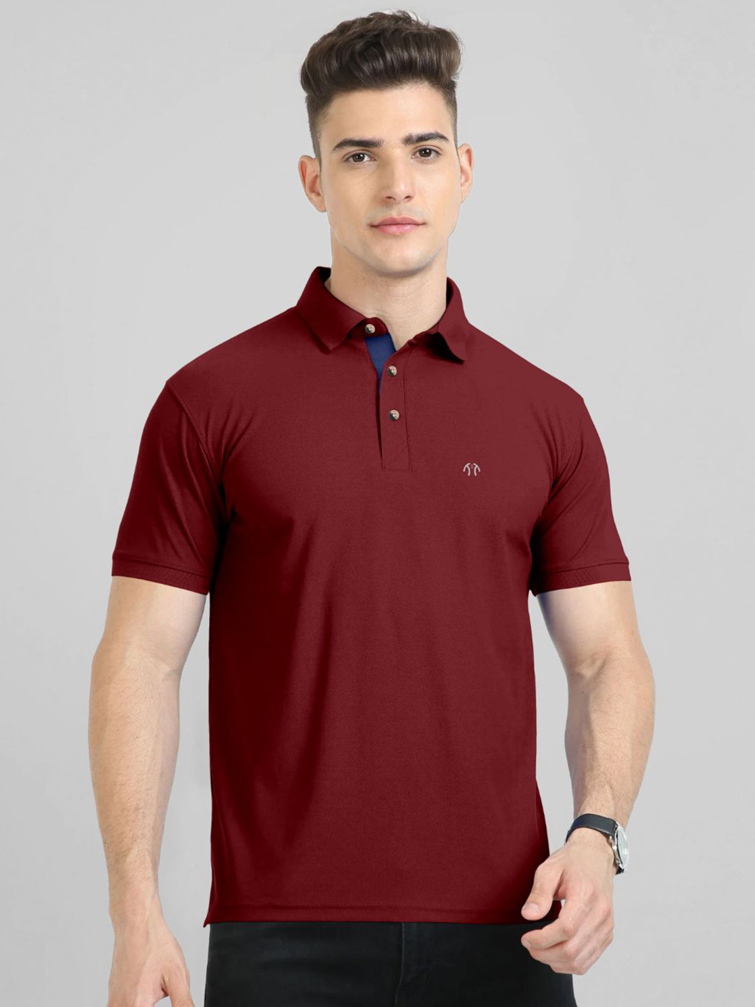 Triptee Polo Collar Short Sleeves Pure Cotton T-shirt