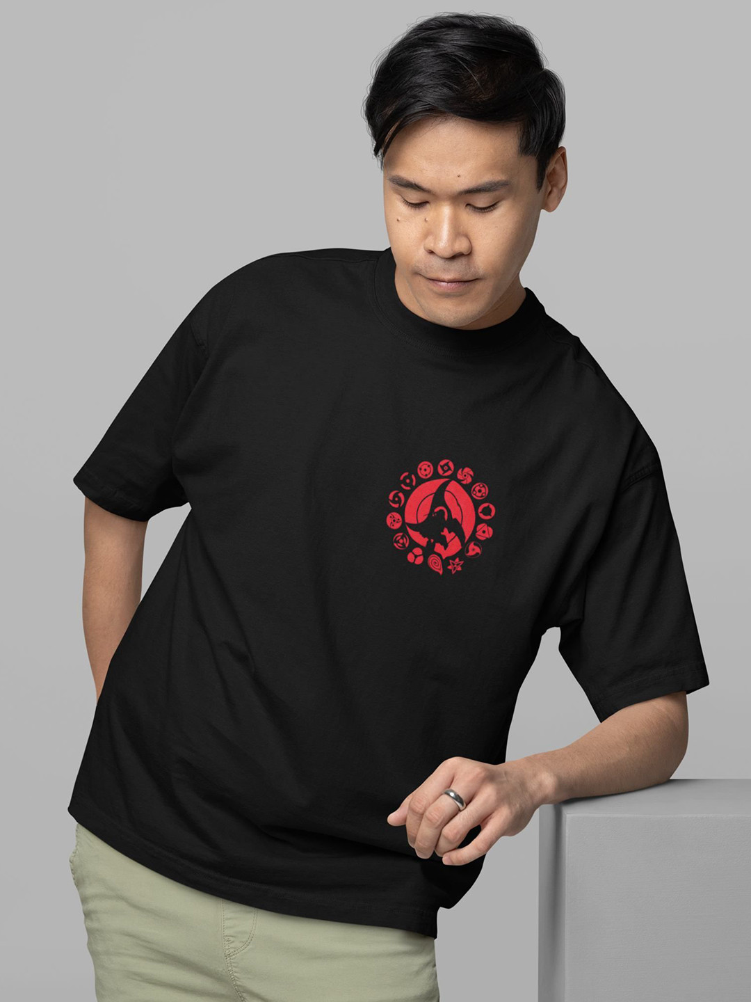 Hatke Trends Naruto Graphic Oversized T-shirt