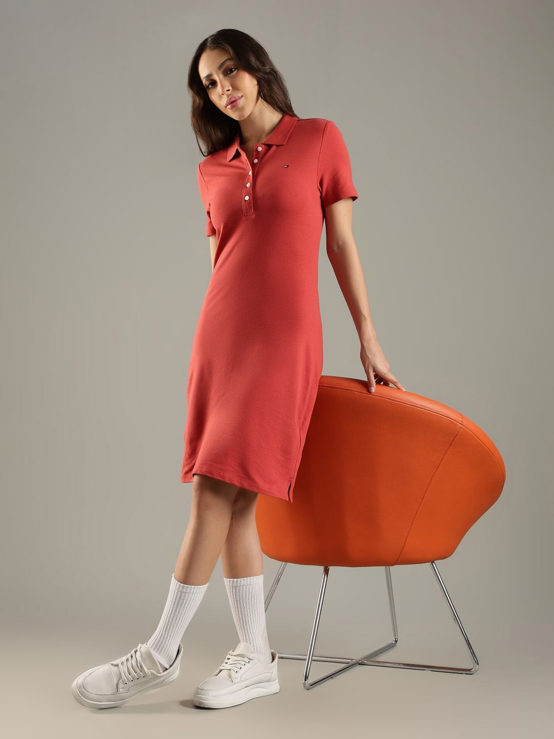 Tommy Hilfiger Women Short Sleeves Shirt Dress