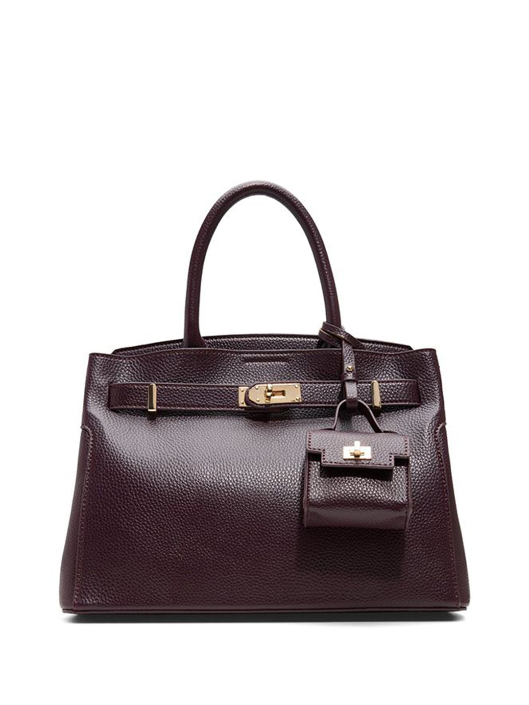 Call It Spring Textured Structured Satchel with Quilted