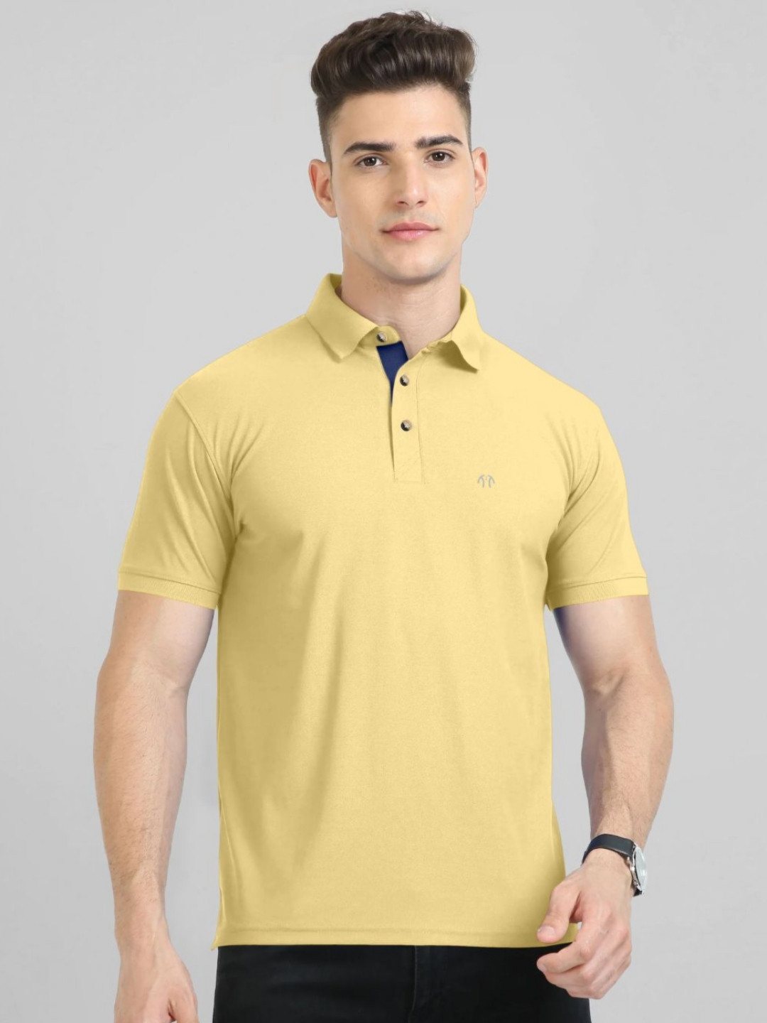 Triptee Polo Collar Short Sleeves Pure Cotton T-shirt