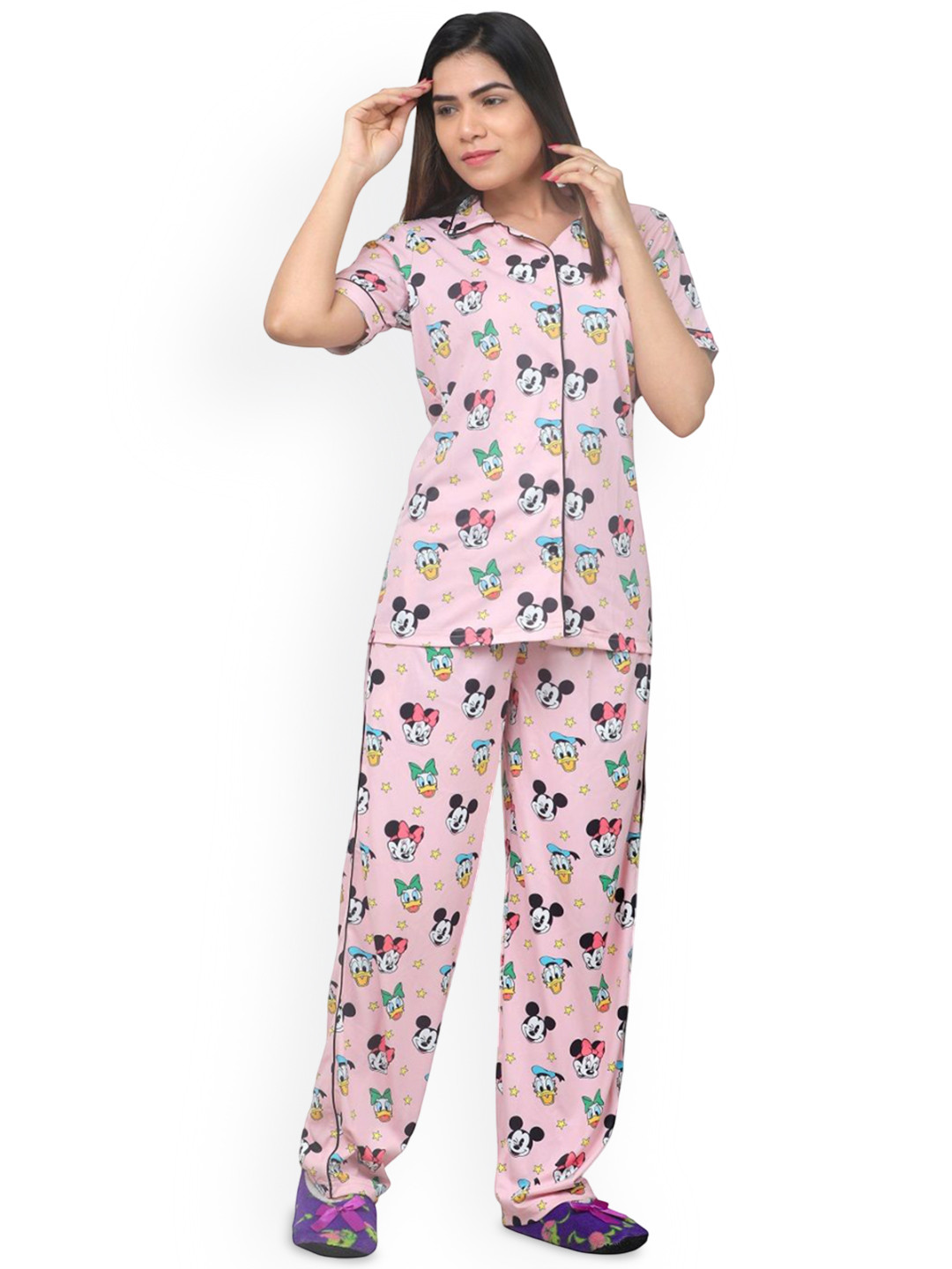 HEERALI FASHION Women Cartoon Characters Printed Night suit