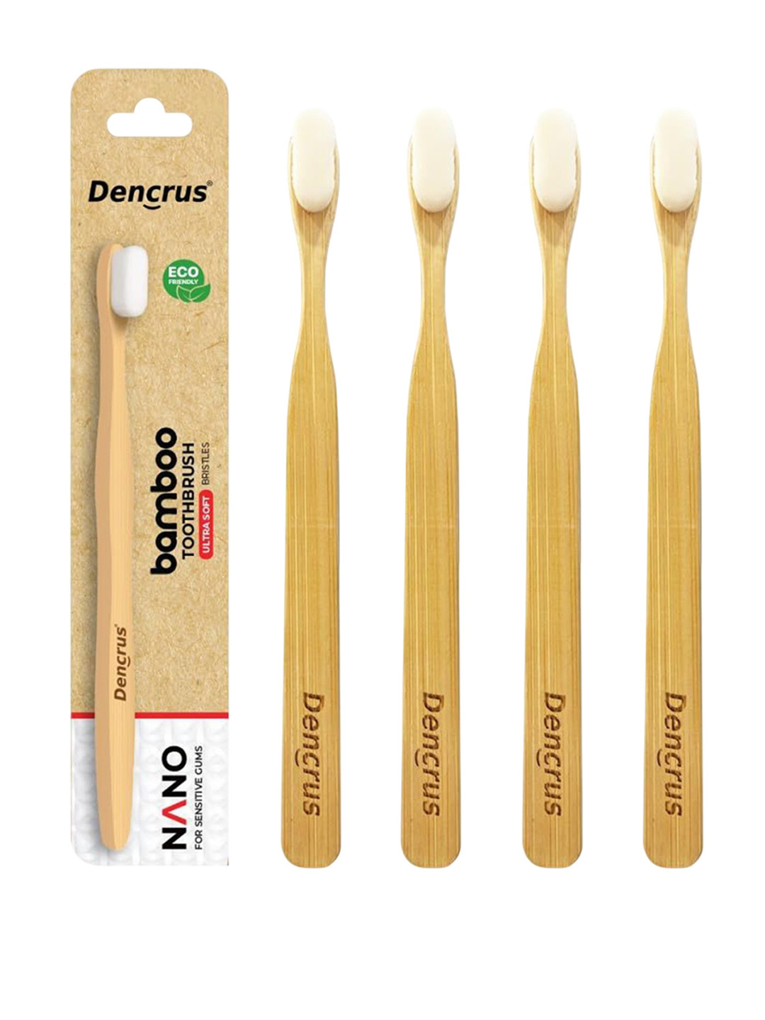 Dencrus Set Of 4 Nano Bamboo Toothbrush