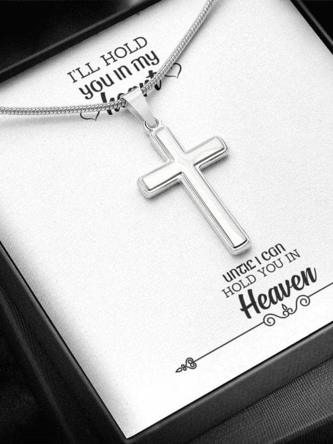 Rakva Women Silver Plated Cross Pendant Necklace with Chain