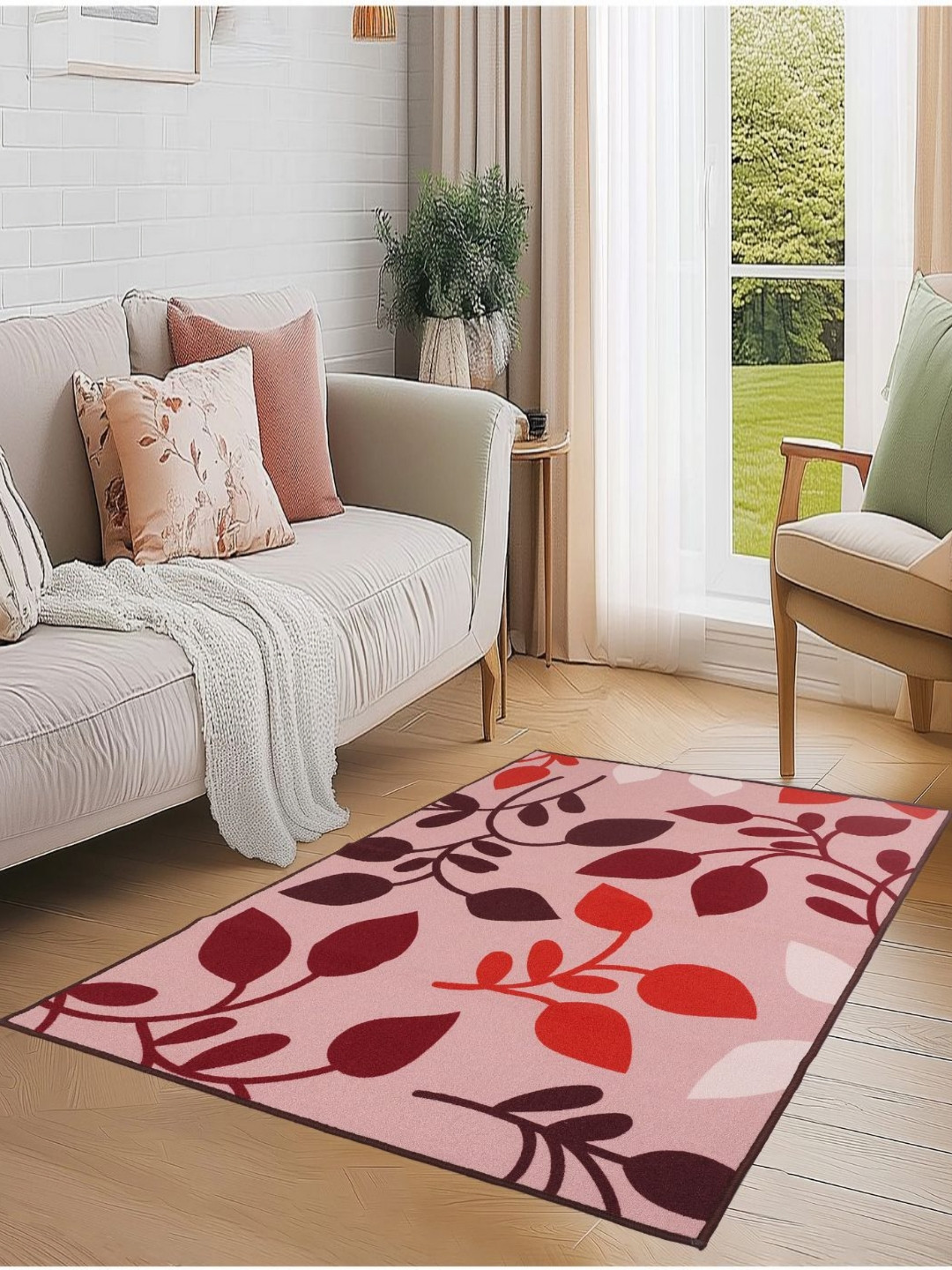 MODEFE Floral Anti-Skid Nylon Loop Pile Carpet