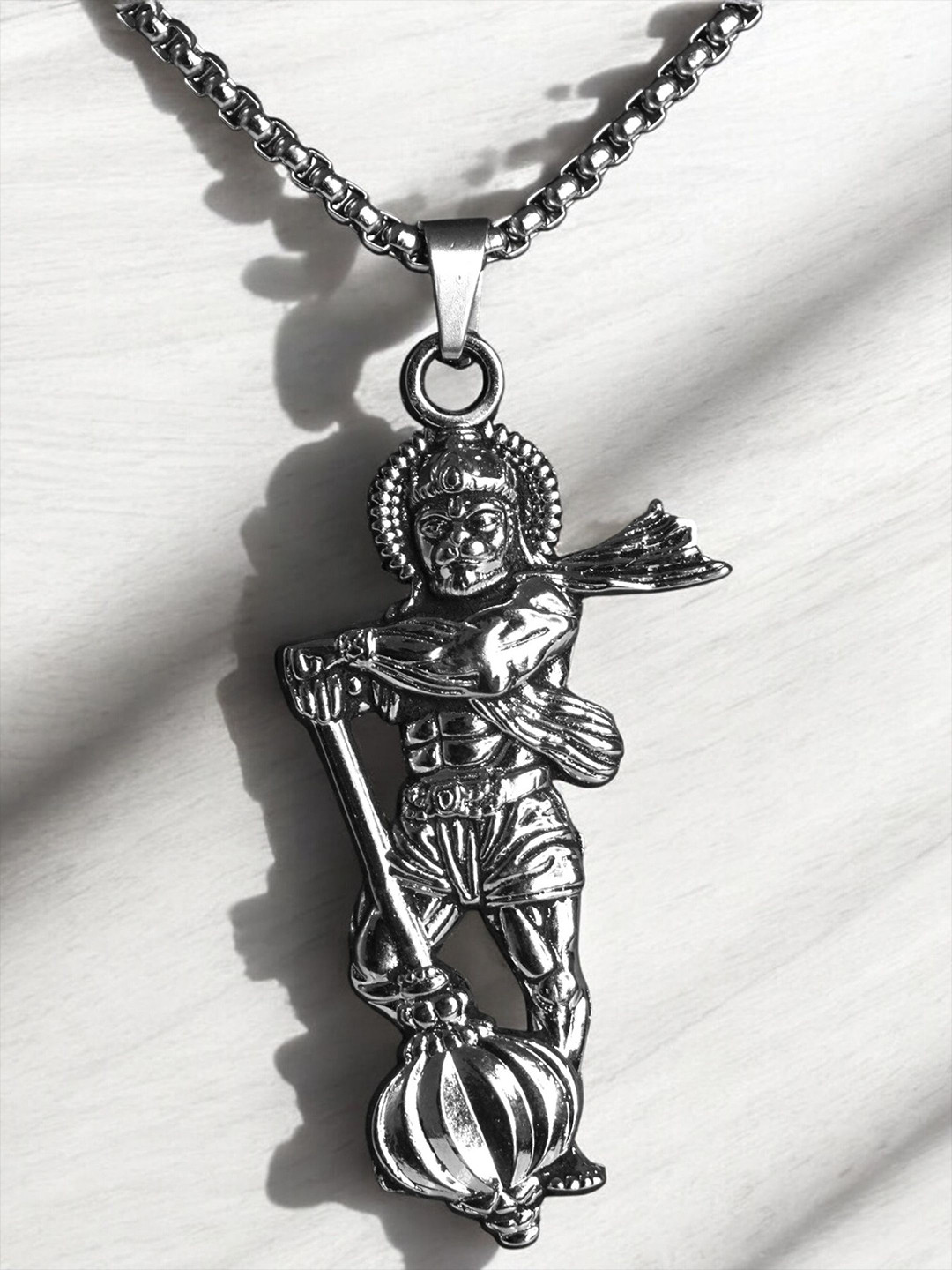 Japam Unisex Hanuman Ji With Mace Pendant