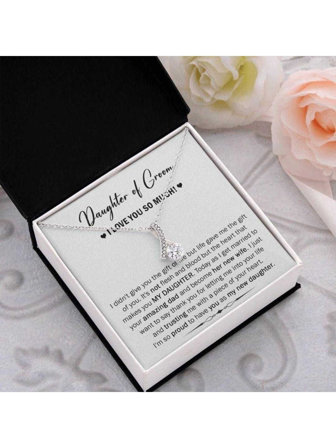 Sterling Silver Gift Step Daughter Necklace, Daughter Of Groom Gift From Bride, Soon To Be Bonus Da