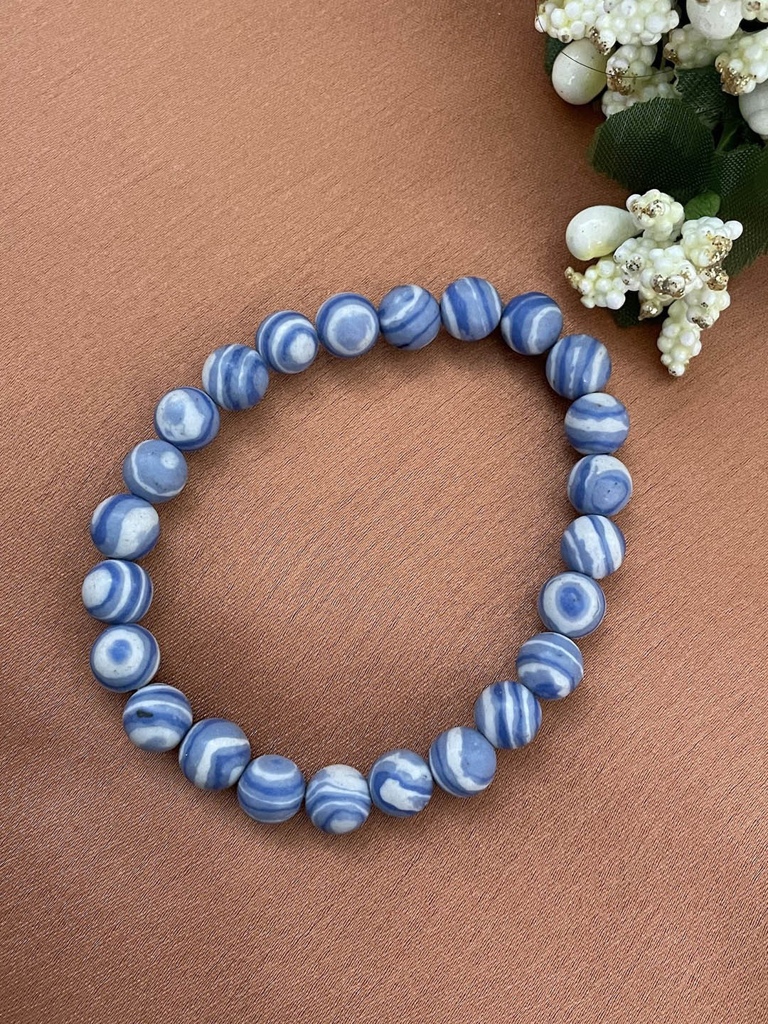 Digital Dress Room Men Artificial Beaded Adjustable Bracelet