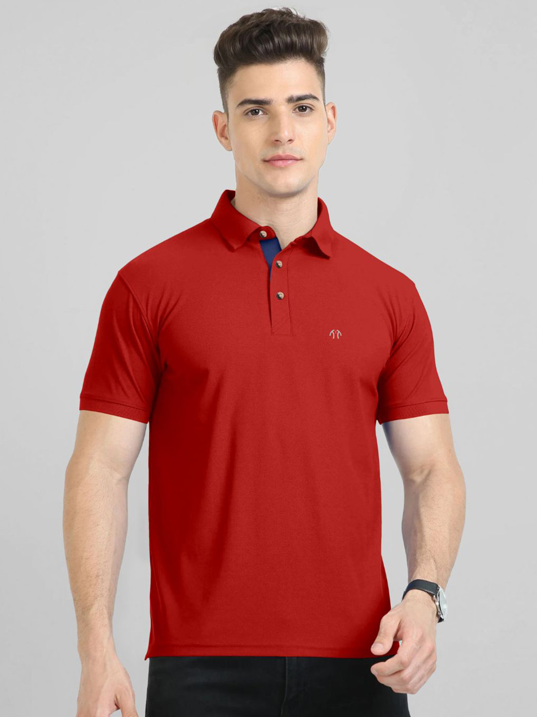 Triptee Polo Collar Short Sleeves Pure Cotton T-shirt