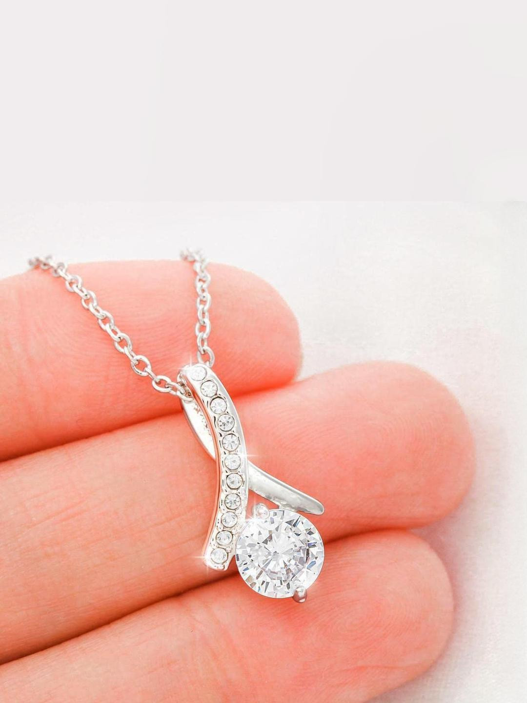 Sterling Silver Gift Friend Necklace, Achievement Gift For Her Alluring Necklace Congratulations Gi