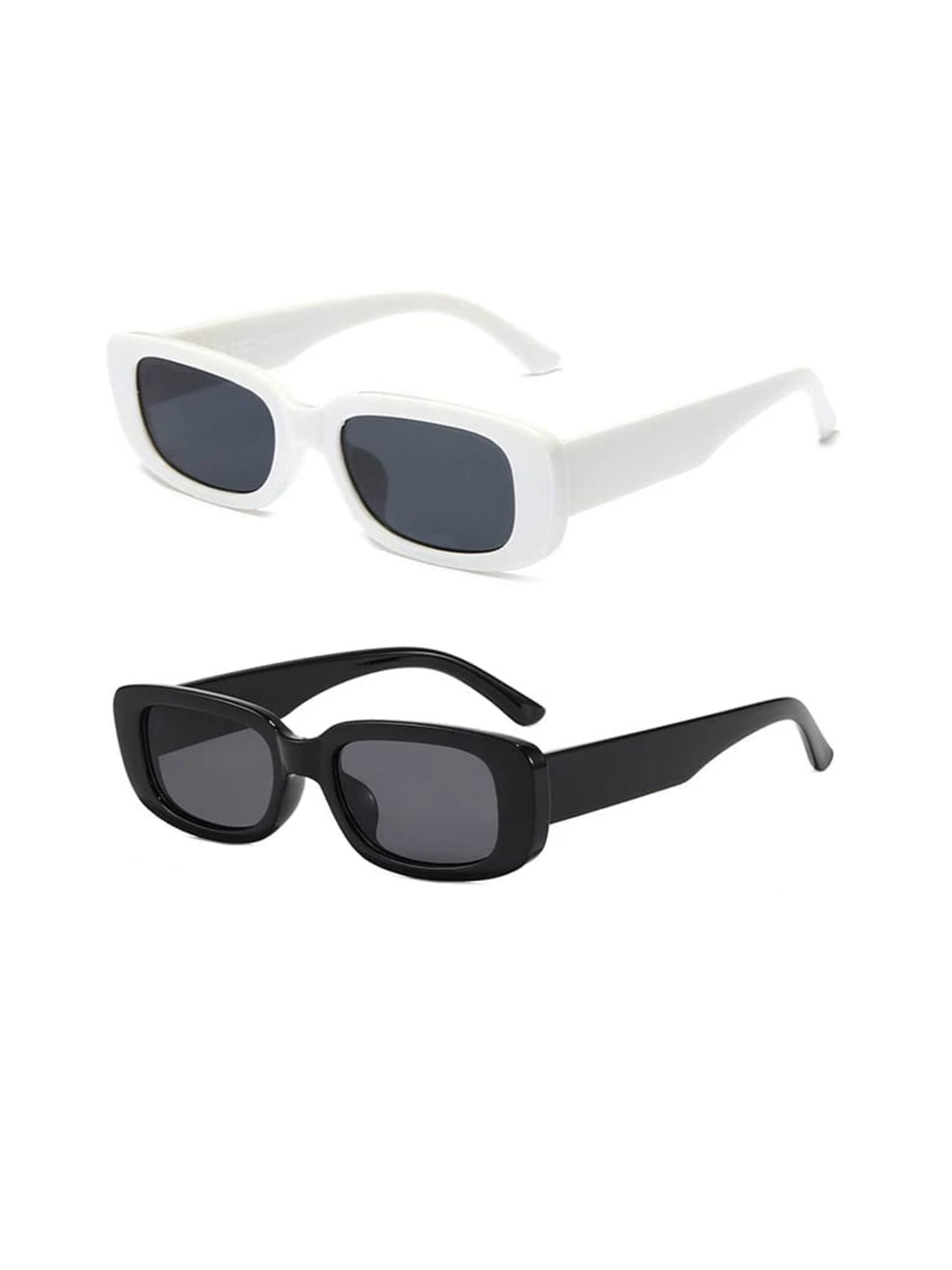 LEGEND EYEWEAR Unisex Pack of 2 UV Protected Lens Rectangle Sunglasses SGLH8WSBDX4XU944