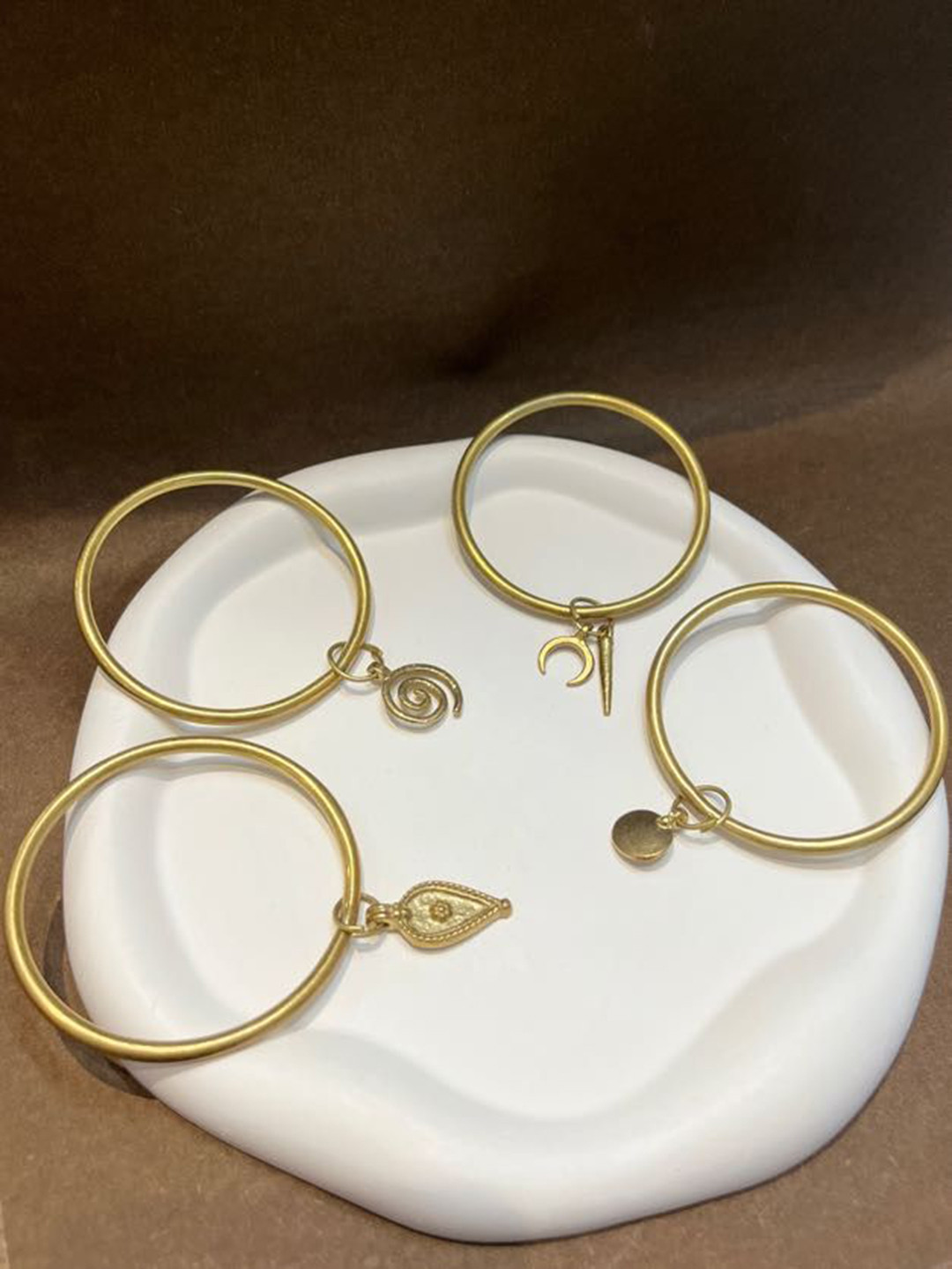 Studio Anviksha Bangle with Crescent Charm