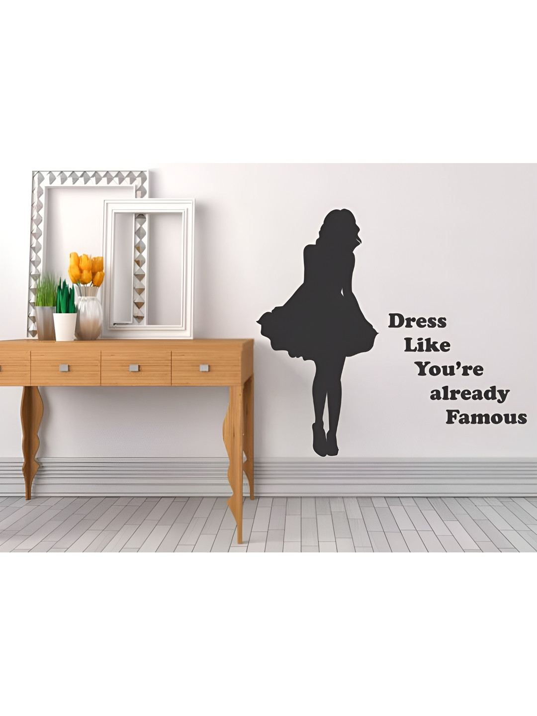 LANSTICK Black Girl With Fashion Printed Waterproof Wallpaper