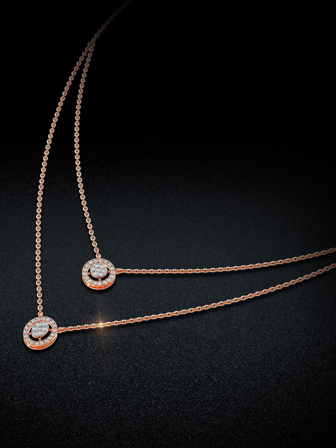 Joyalukkas Sleek Layered Diamond Necklace