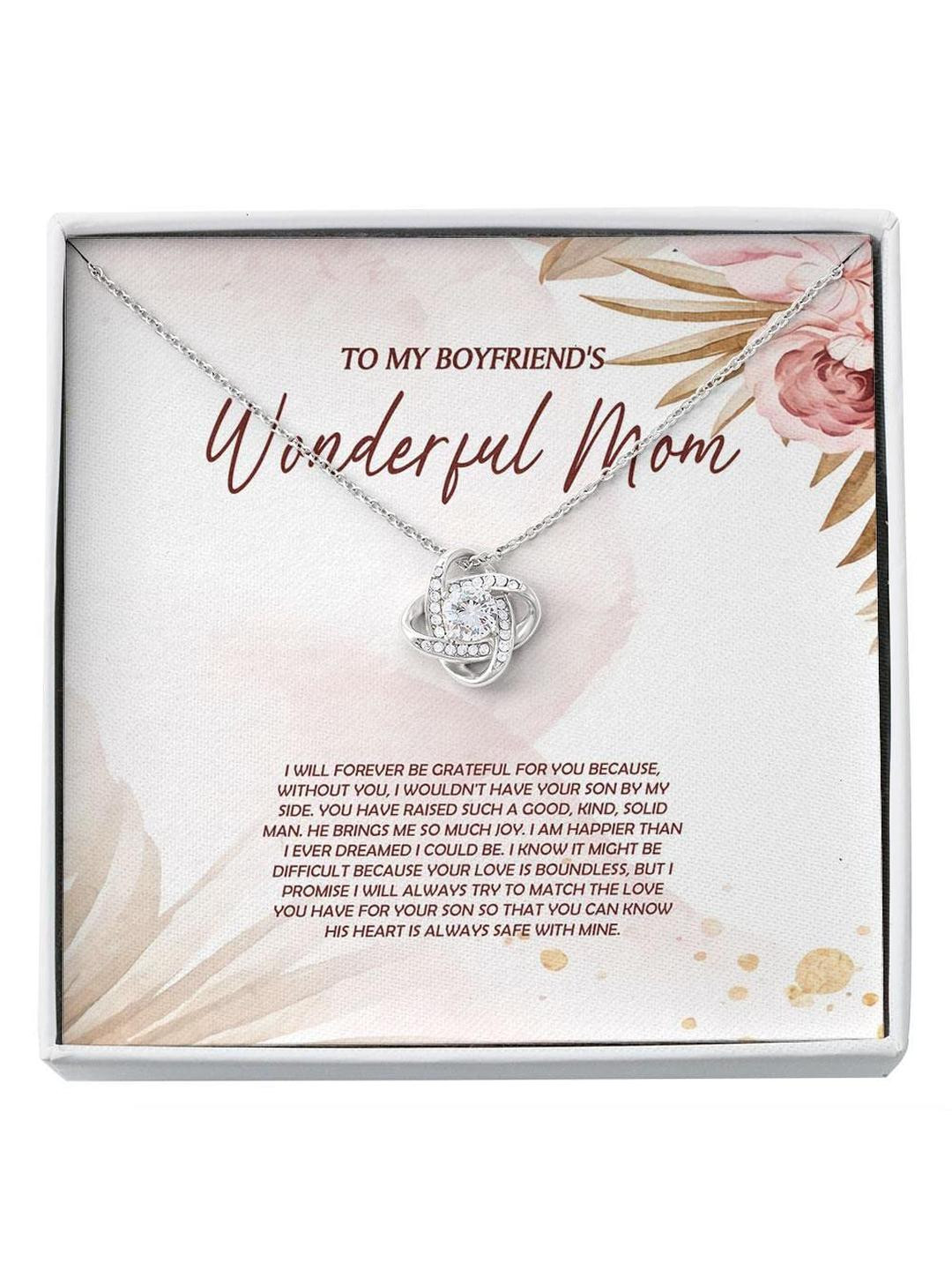 Sterling Silver Gift Mother Of The Groom Necklace, My Boyfriends Mom Necklace Gifts, Boyfriend s Mo