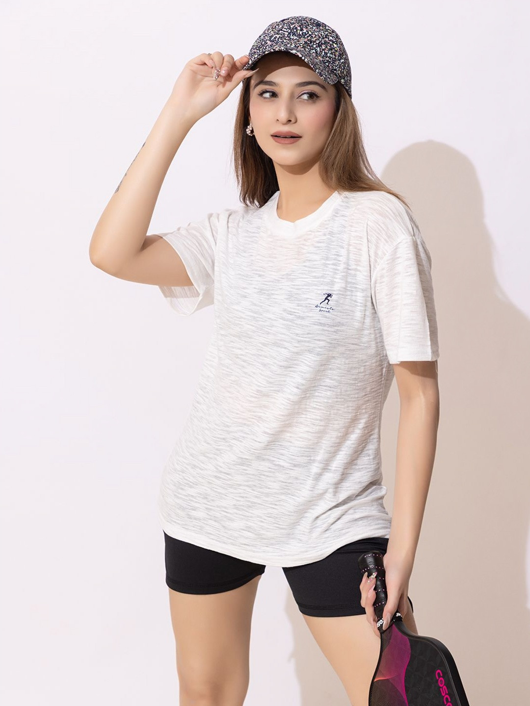 ARMISTO Pack Of 2 Typography Printed Drop Shoulder Oversized Tennis Dri Fit T-shirts