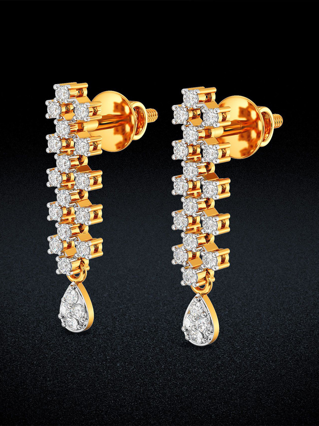 Joyalukkas Shimmering Diamond Cluster Earrings