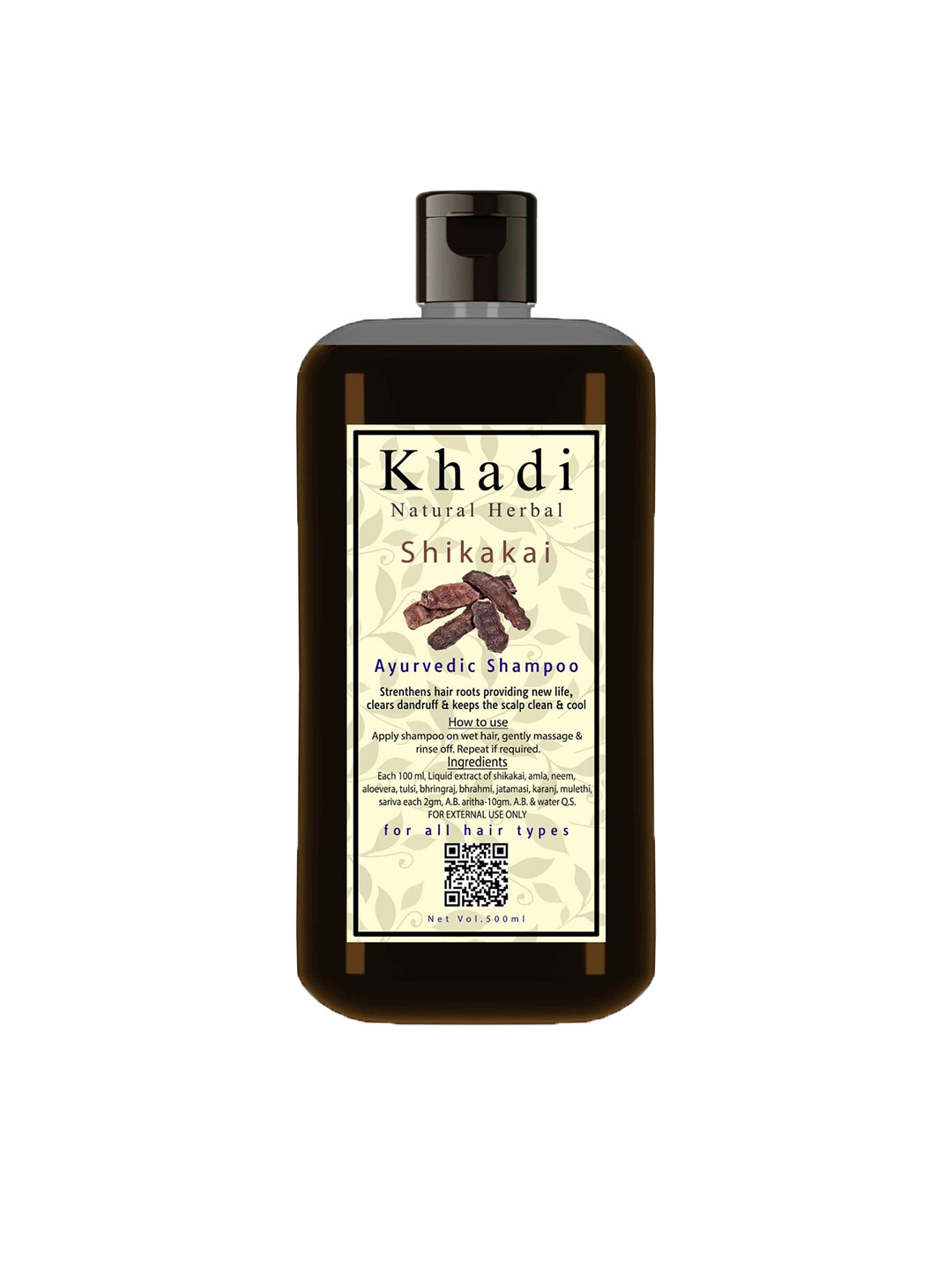 khadi natural herbal Shikakai Ayurvedic Shampoo For Hair Growth - 500 ml
