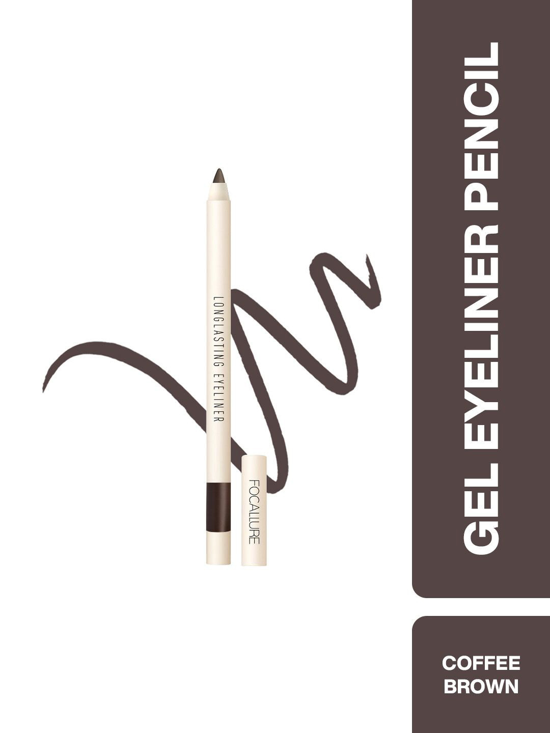 FOCALLURE Long Lasting Gel Eyeliner Pencil - 0.4 g - Coffee Brown