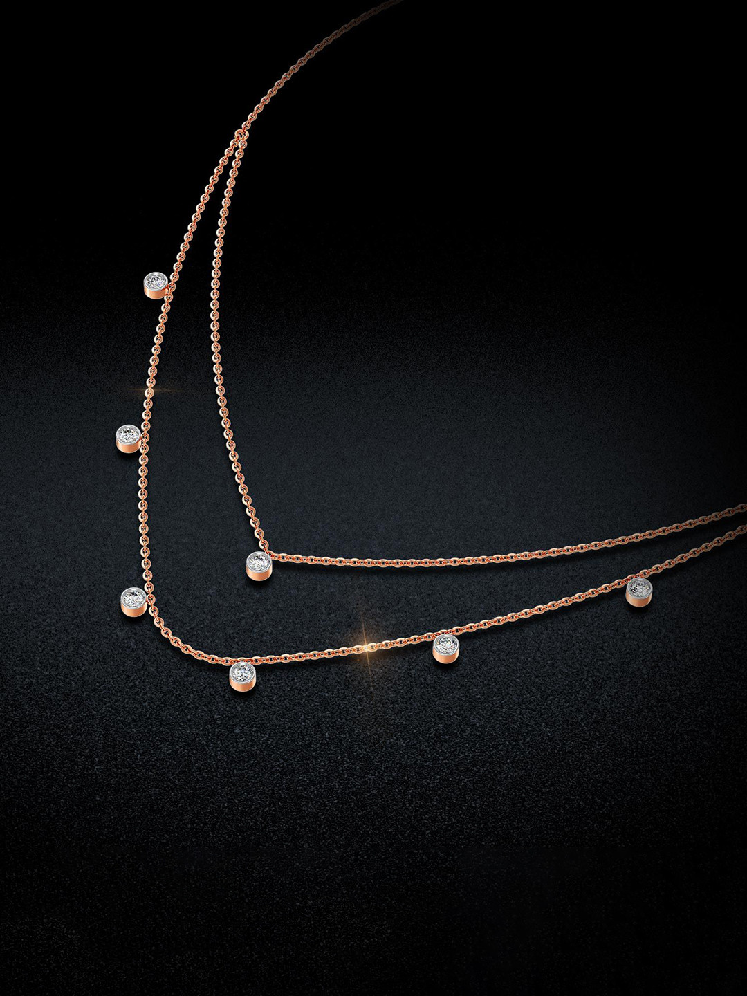 Joyalukkas Radiant Double Layered Diamond Necklace