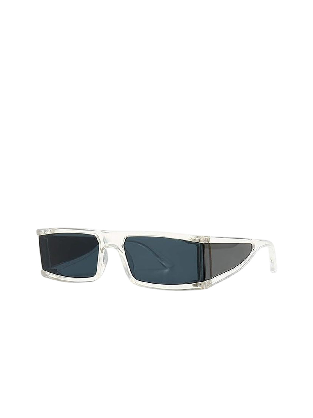 AUGEN Unisex Square Sunglasses with UV Protected Lens VI-SG-98-Clear-Black