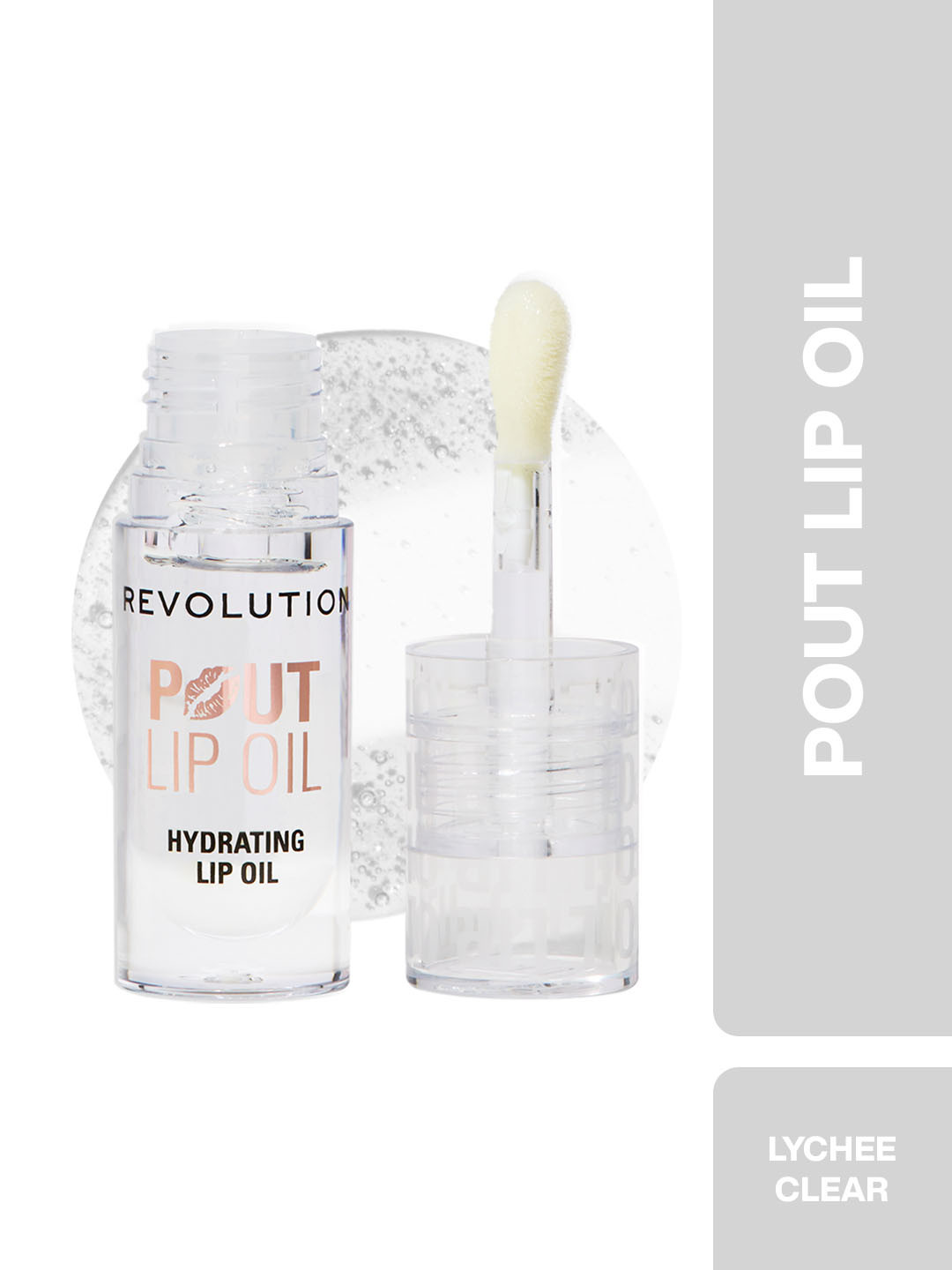 Makeup Revolution London Pout Hydrating Lip Oil With Vitamin E - 3 ml - Lychee Clear