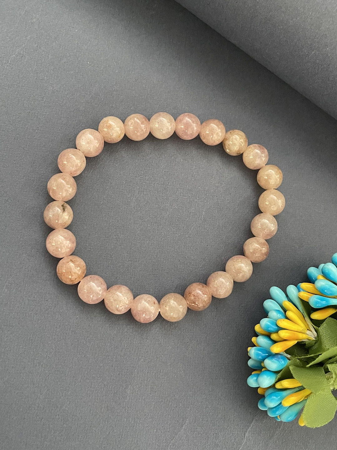 Digital Dress Room Men Quartz Beaded Bracelet