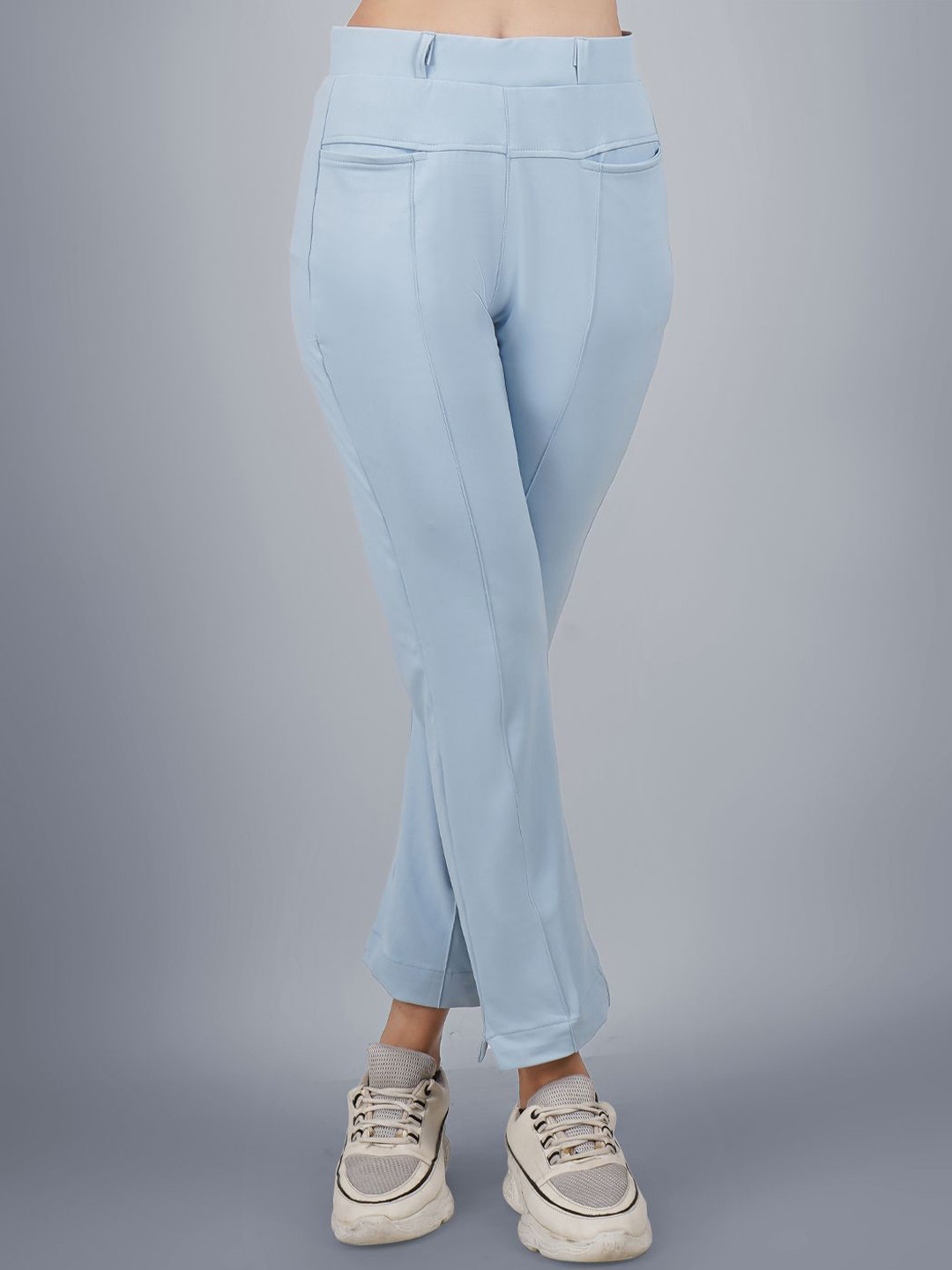 Plus Size Women Plus Size Relaxed High-Rise Wrinkle Free Trousers