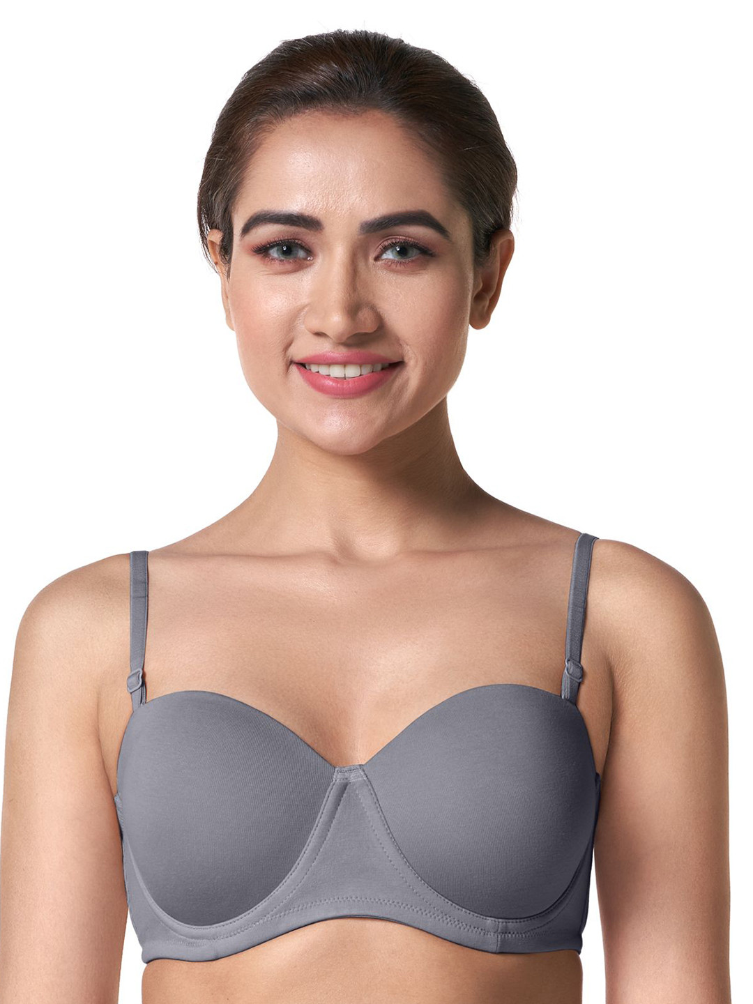 Blossom Seamless Medium Coverage Padded Wired Cotton Strapless Bra