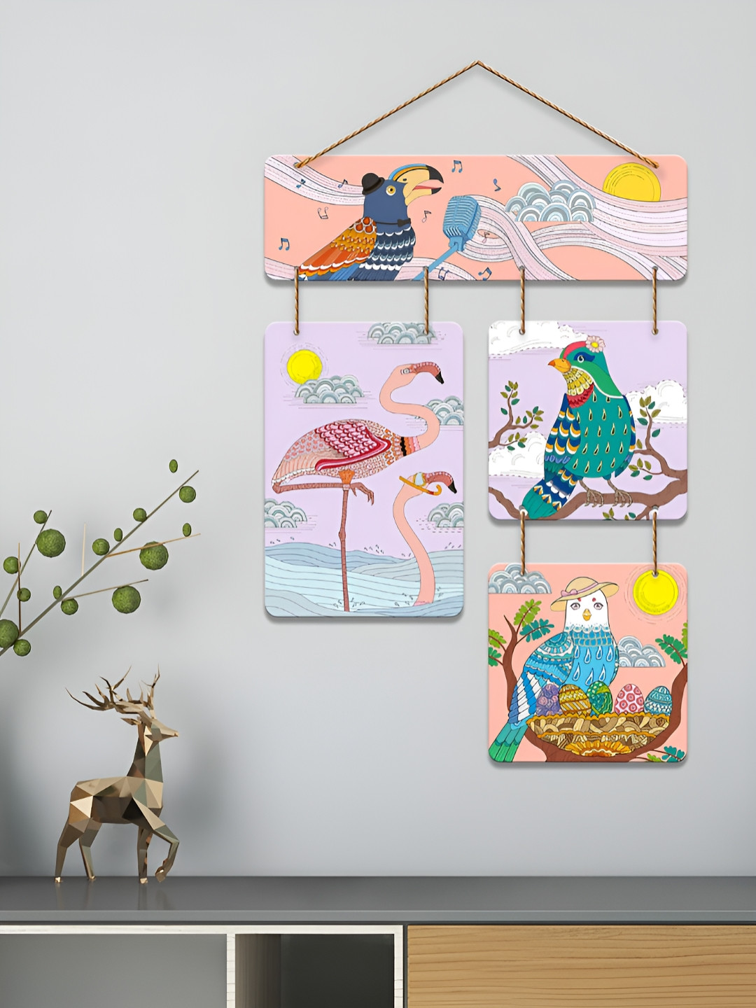 ArtVibes Pichwai Art MDF Ethnic Motifs Matte Bedroom Signs and Plaques-21In