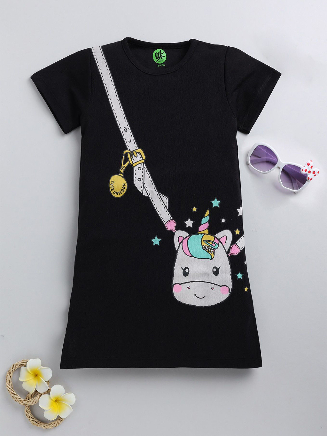 Lazy Shark Girls Printed A-Line Dress