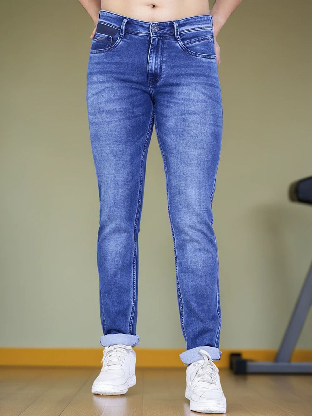 AWACK Men Eton Boy Regular Fit High-Rise Light Fade Stretchable Jeans