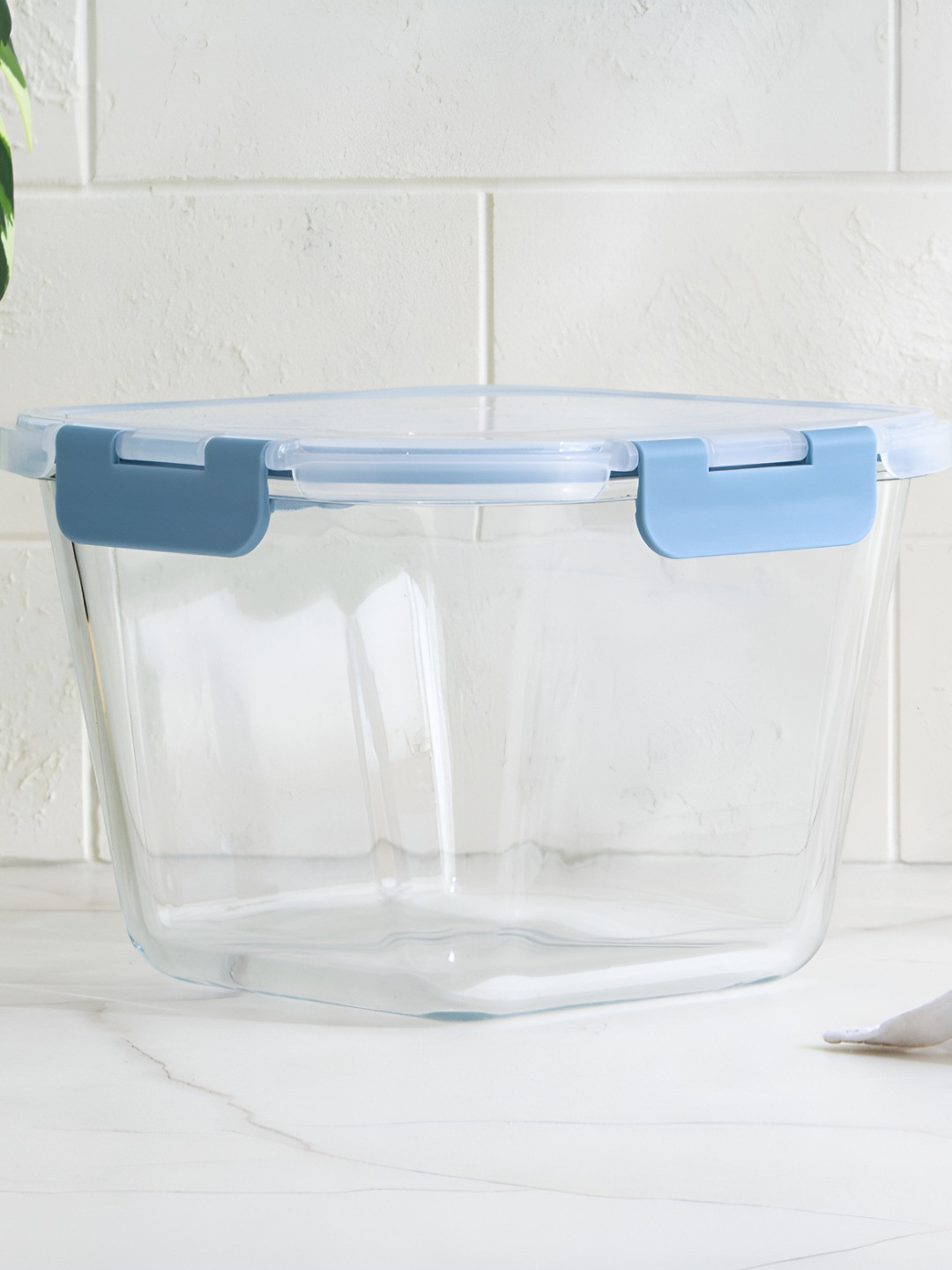 Home Centre Palestine Astero deep Transparent Glass Easy to Clean Box Container