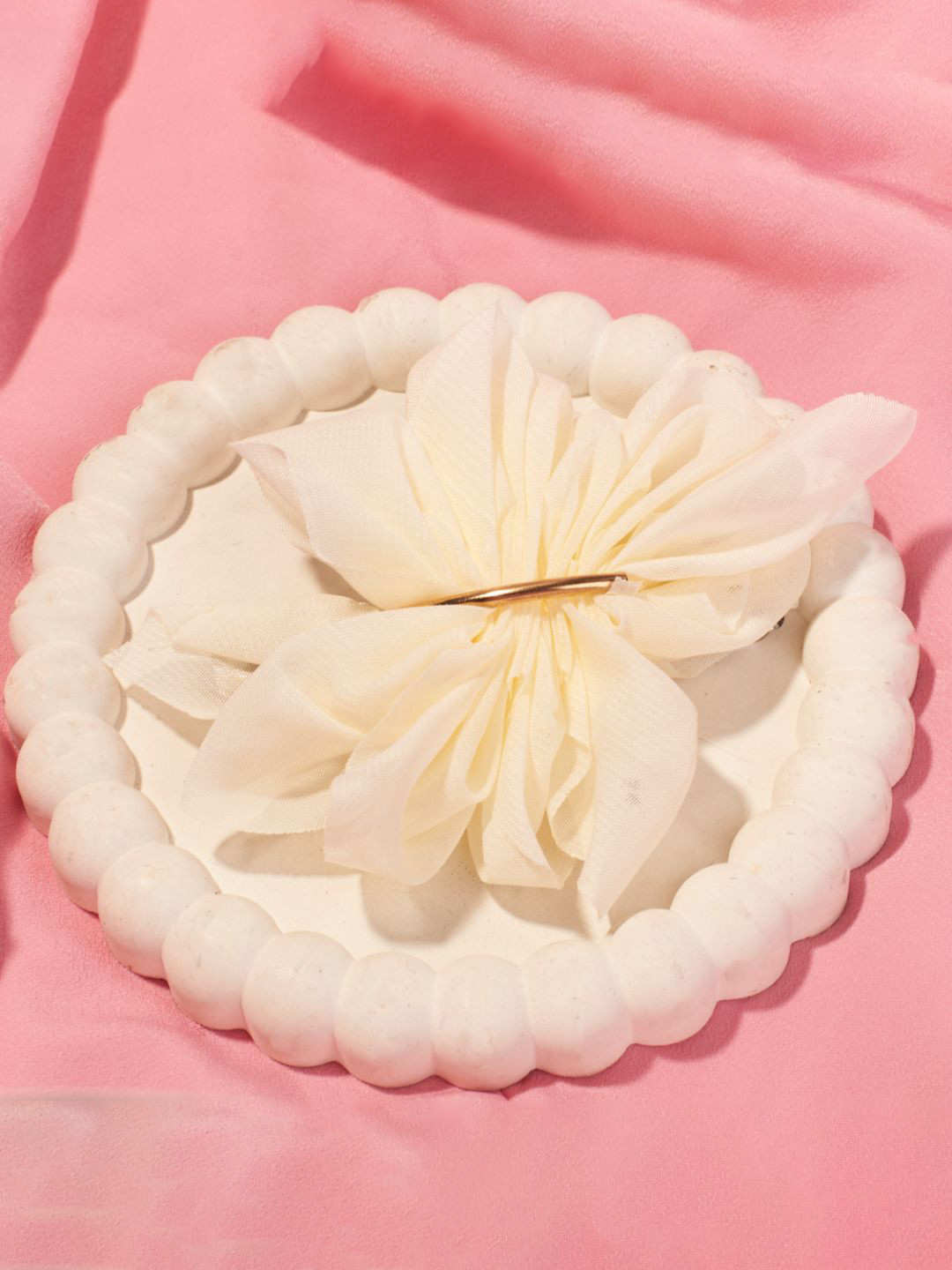 SALTY  Bride Ruffle Hair Pin for Women & Girls