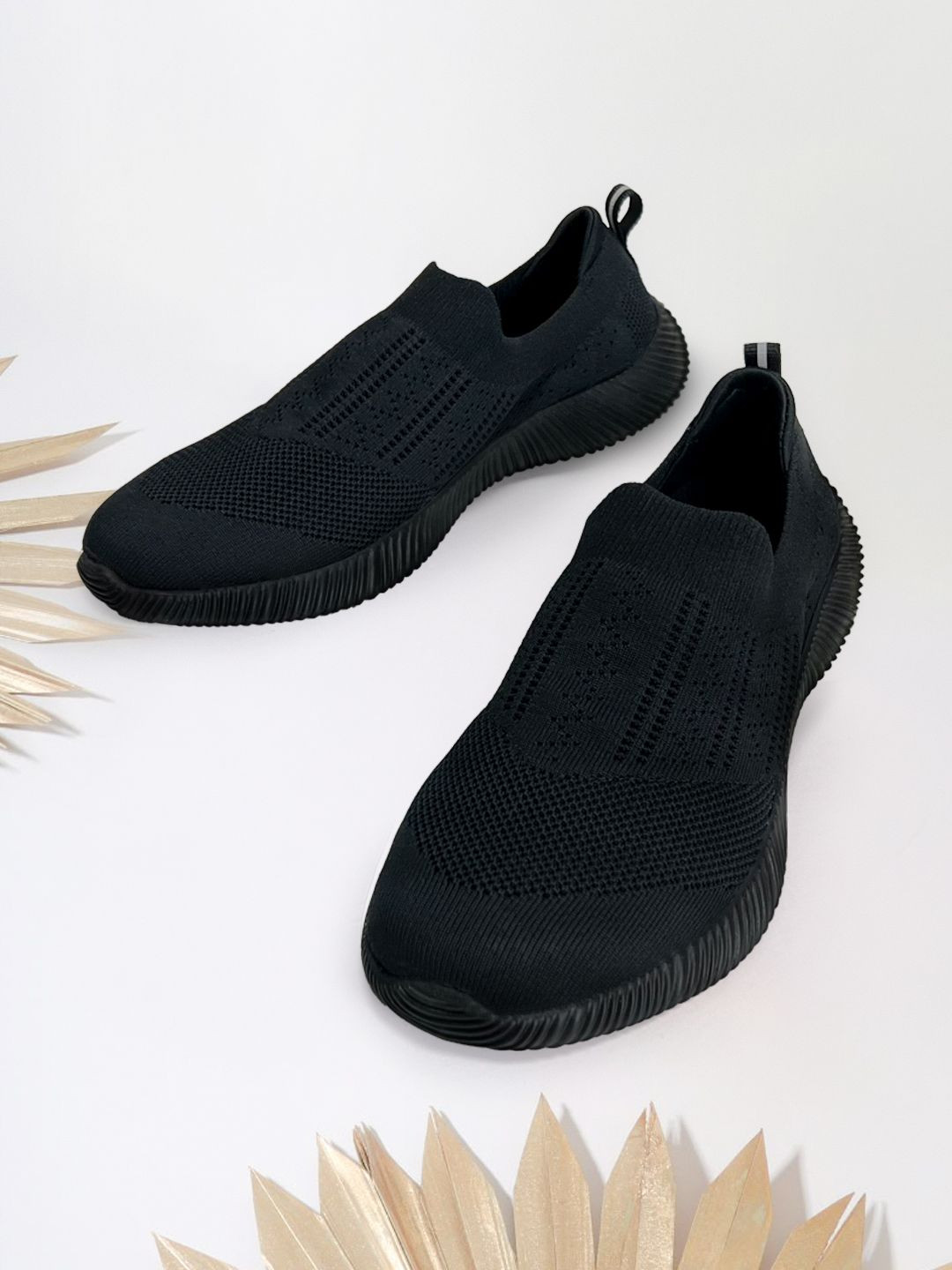 KazarMax Women Black Mesh Walking Shoes