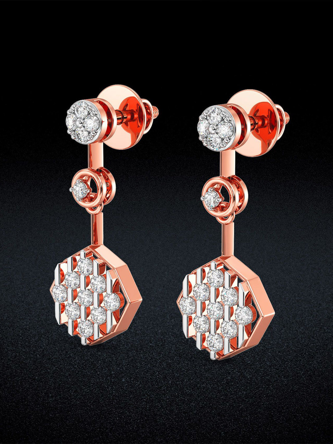 Joyalukkas Dazzling Diamond Cluster Earrings