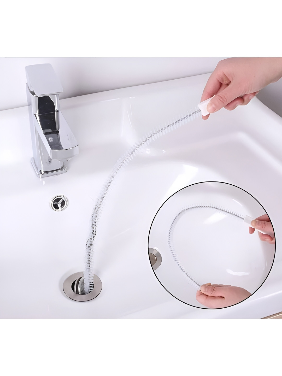 upkaranwale White Ink Drain Overflow Cleaning Brush