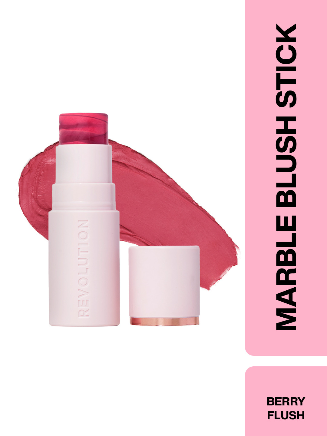 Makeup Revolution London Hydrating Marble Blush Stick - Berry Flush