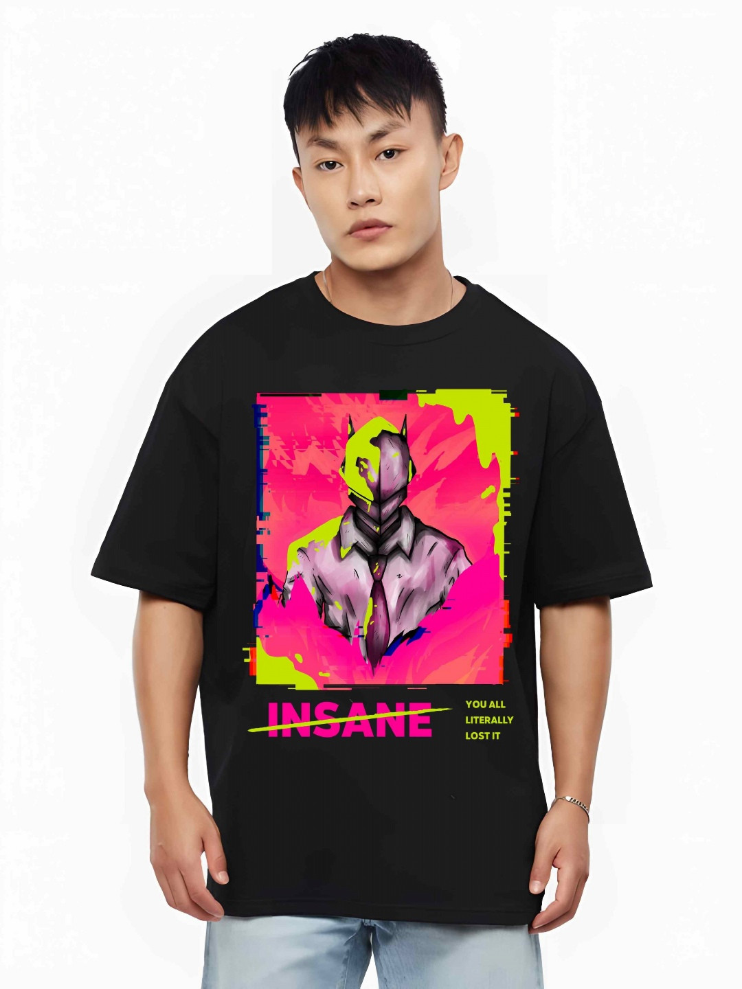 Hatke Trends Graphic Printed Oversized Cotton T-shirt