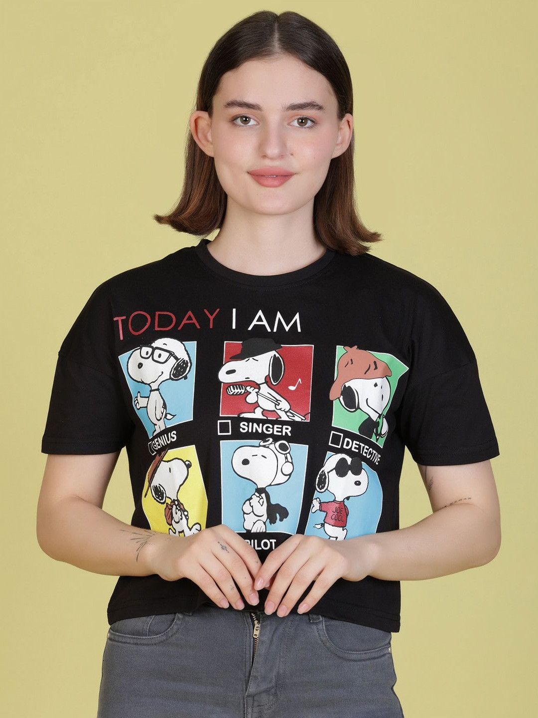 V-Mart Humour & Comic Printed Cotton T-shirt