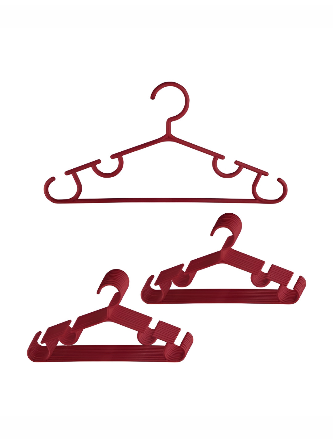 Aura Pack Of 20 Maroon Single Tier Bar Hangers