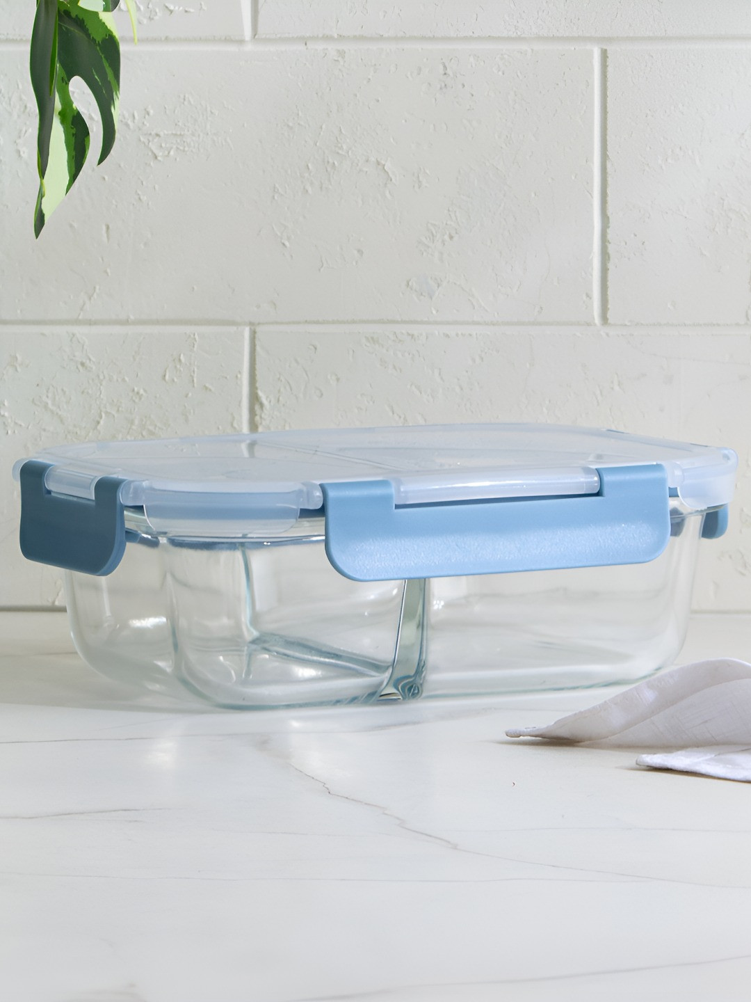 Home Centre Palestine Astero Borosilicate Transparent Glass Canister Container