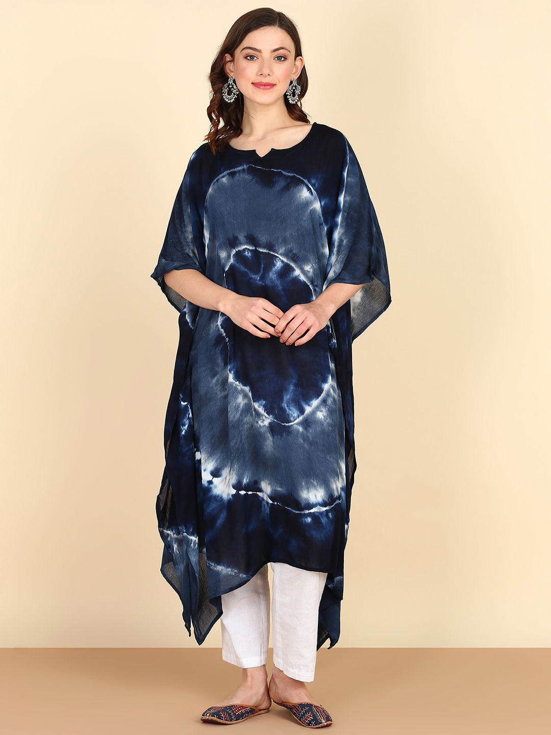 PinkTribe Women Geometric Printed Casual Kaftan Kurta