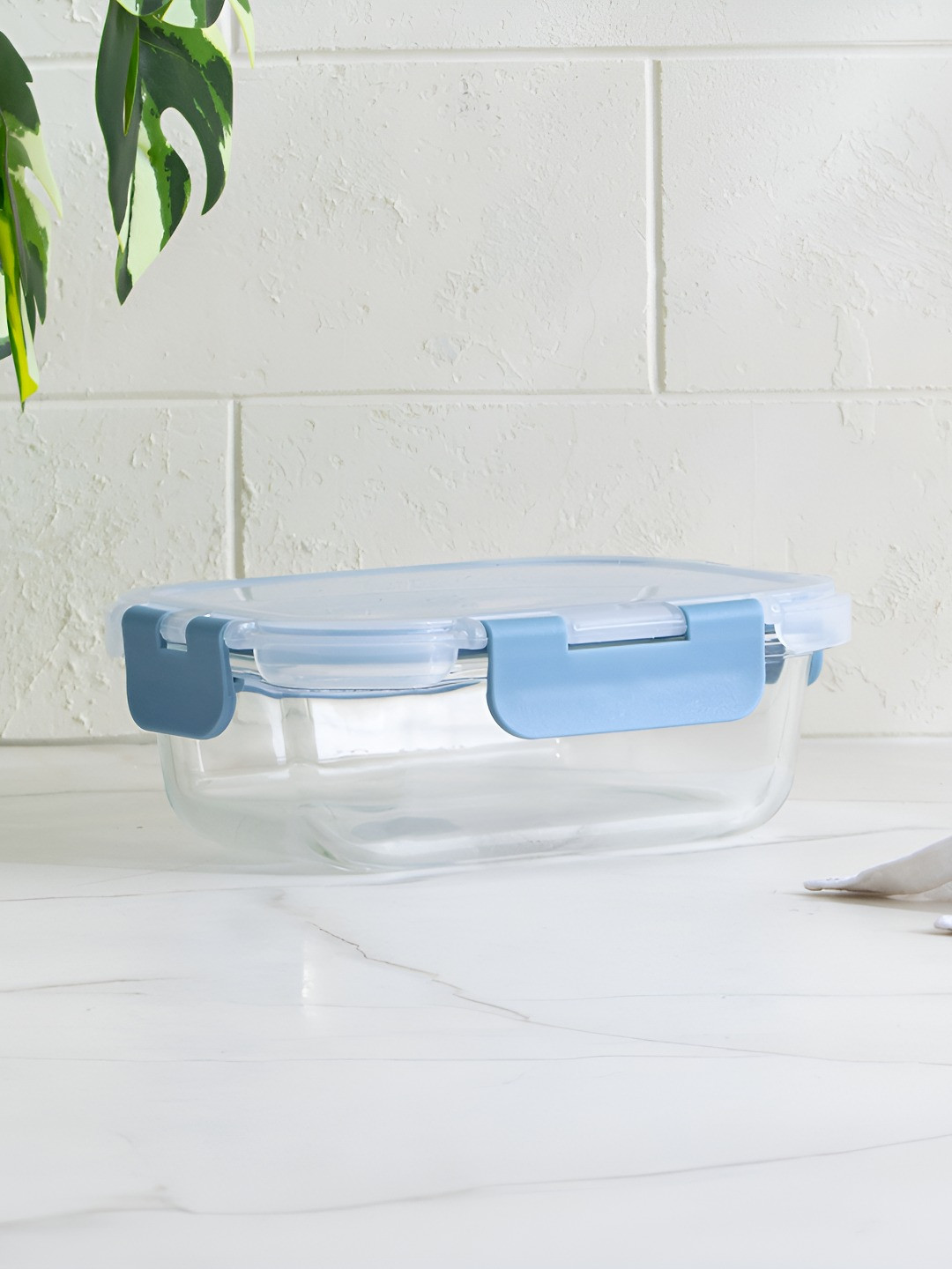 Home Centre Palestine Astero Transparent Glass Easy to Clean Box Container